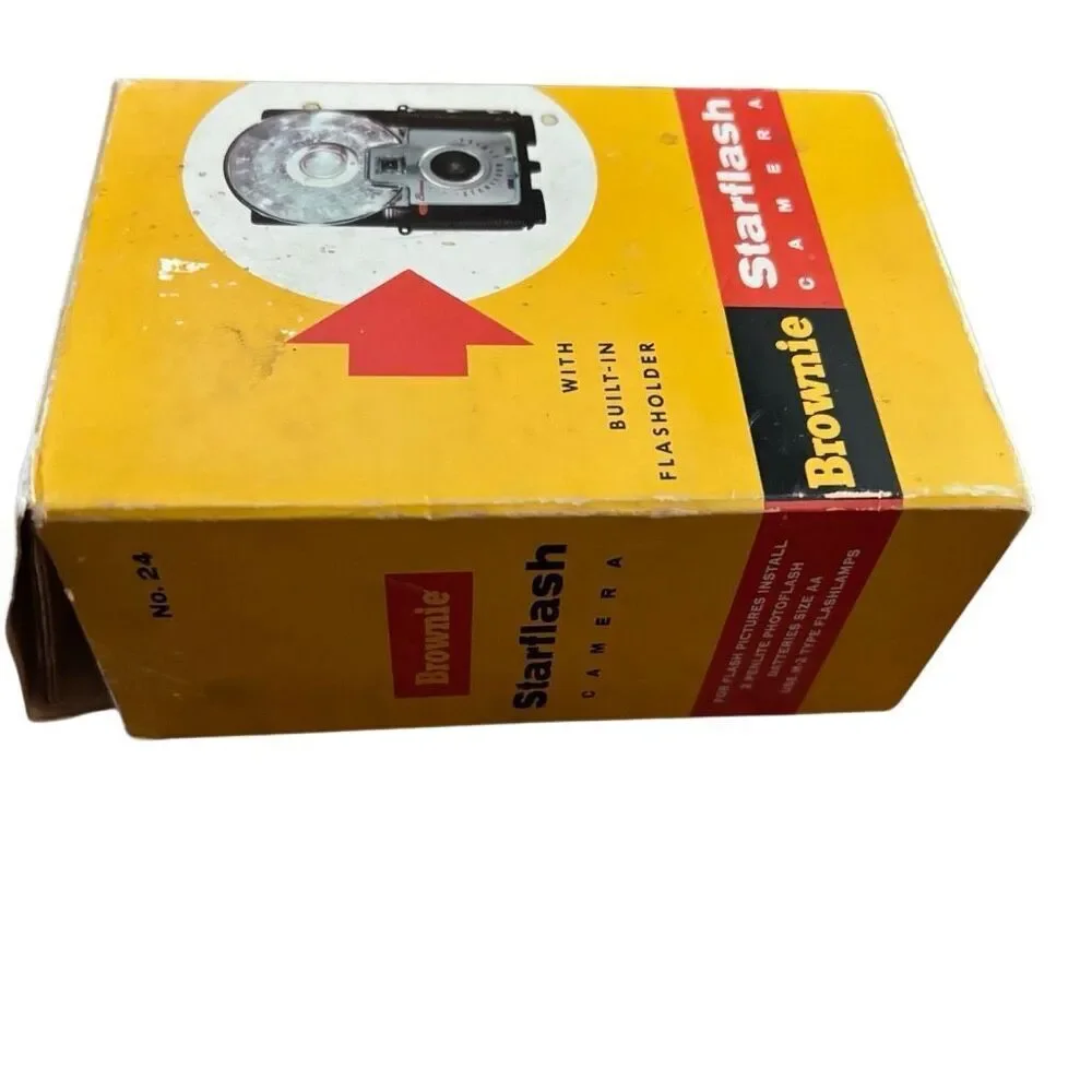 Kodak Brownie Starflash No. 24 127 Film Camera With Box *Untested*